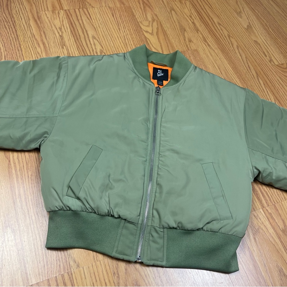 art class Olive Green Bomber Jacket with Orange Lining